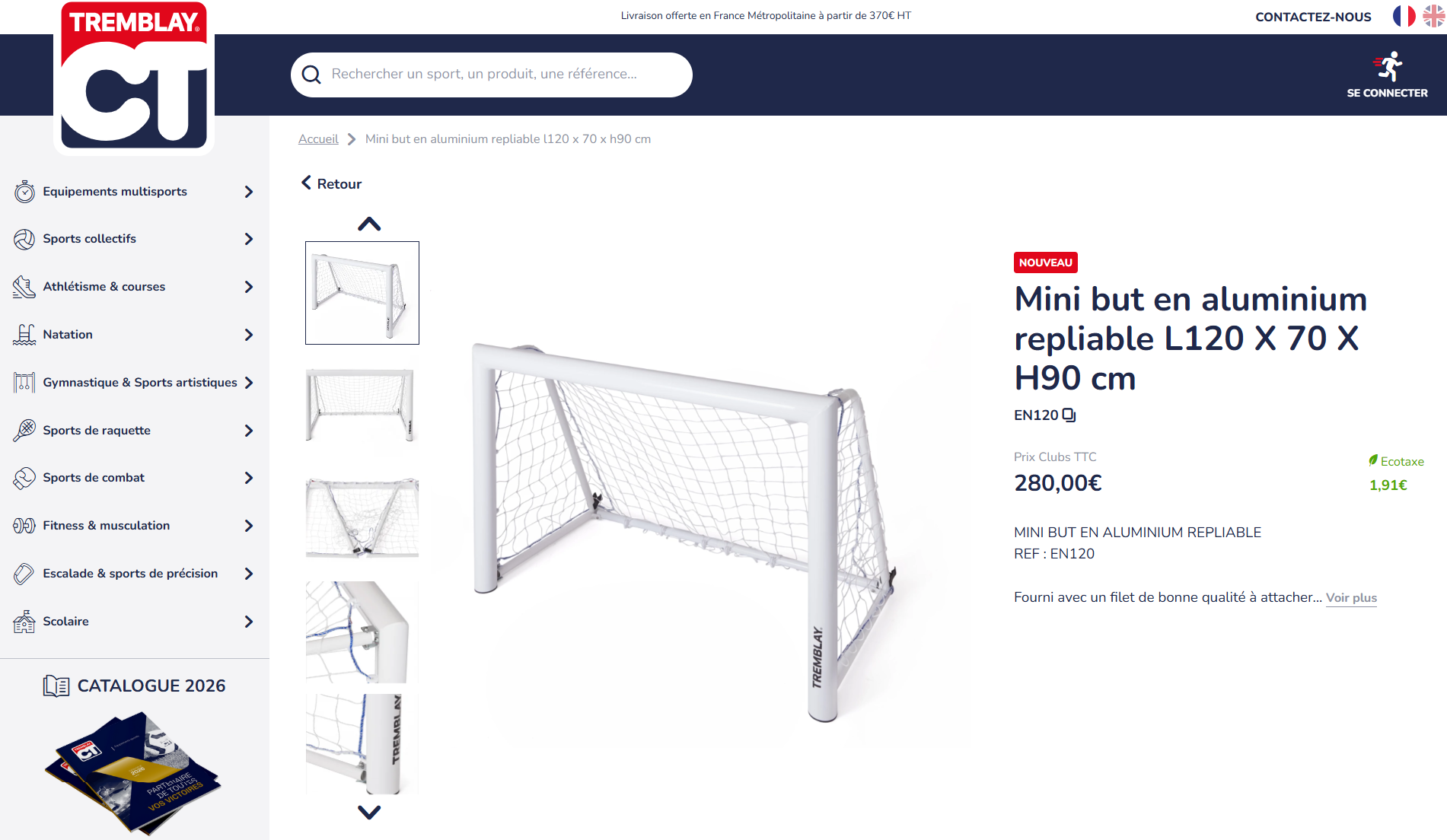 Tremblay SA : exemple d'une fiche produit